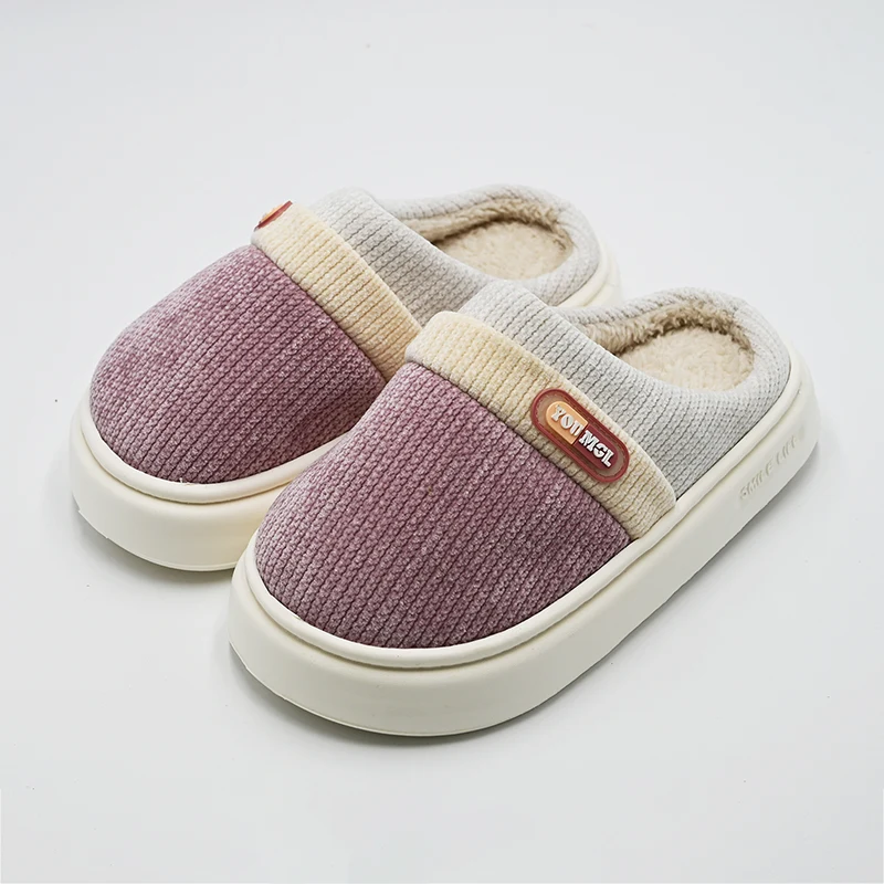 Corduroy дебели ивици памучни чехли